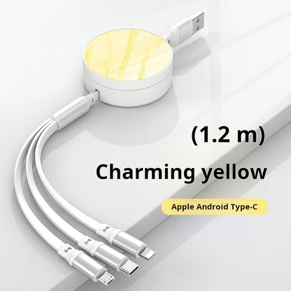 One to three fast charging cable double pull type 66w high current